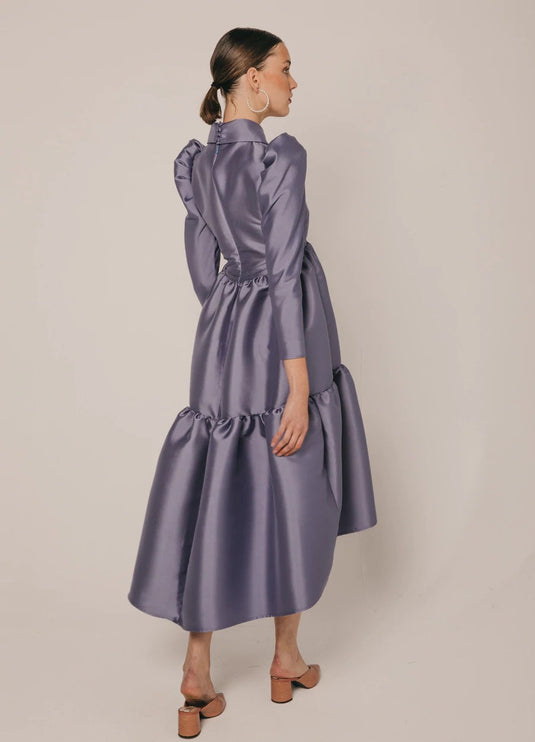 Khushboo & Pankaj - Dusty Grey Tier Dress