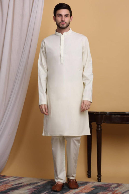 Divyam Embroidered Open Jacket Set - Ivory
