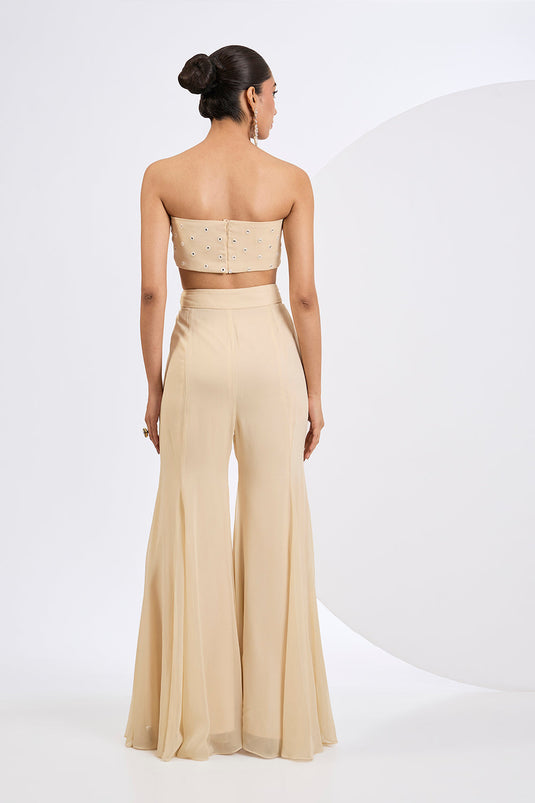 Heavily Embroidered Cape Jacket Set