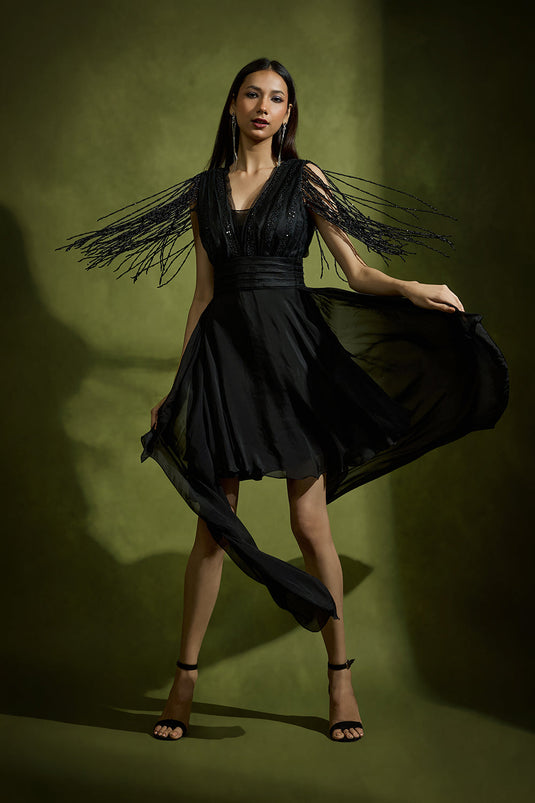 Noir Flared Dress
