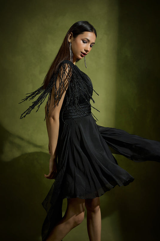 Noir Flared Dress