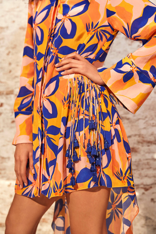 Orange Shirt Dress