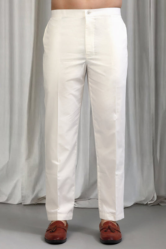 Beige Buta Embroidered Kurta With Back Elastic Pants