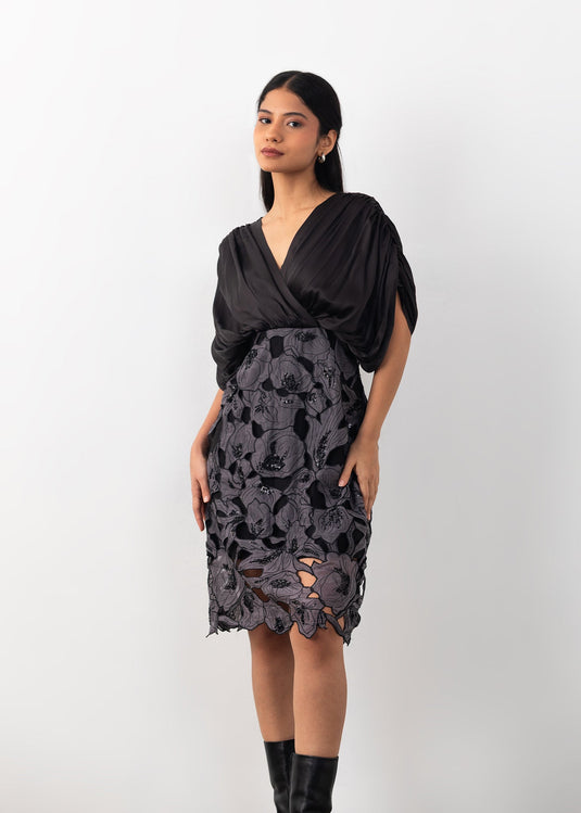 Cutwork Gather Dress