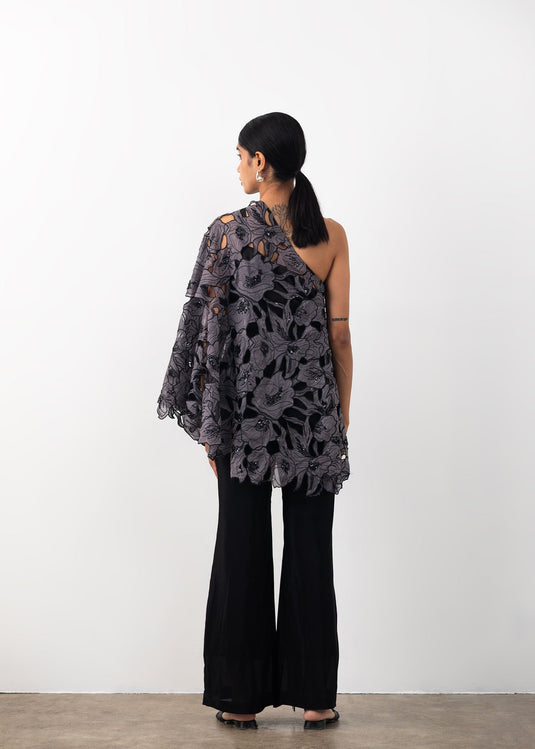 Cutwork One shoulder Coord