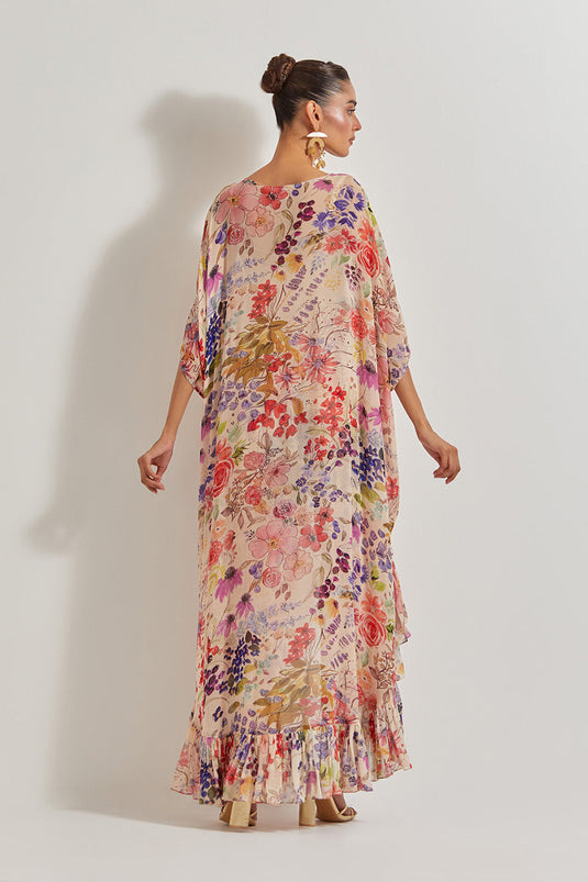 Blooming Burst Co-Ord With Lace Neck Line