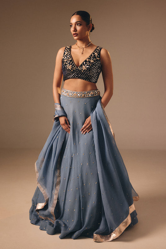 Blue Lehenga Set