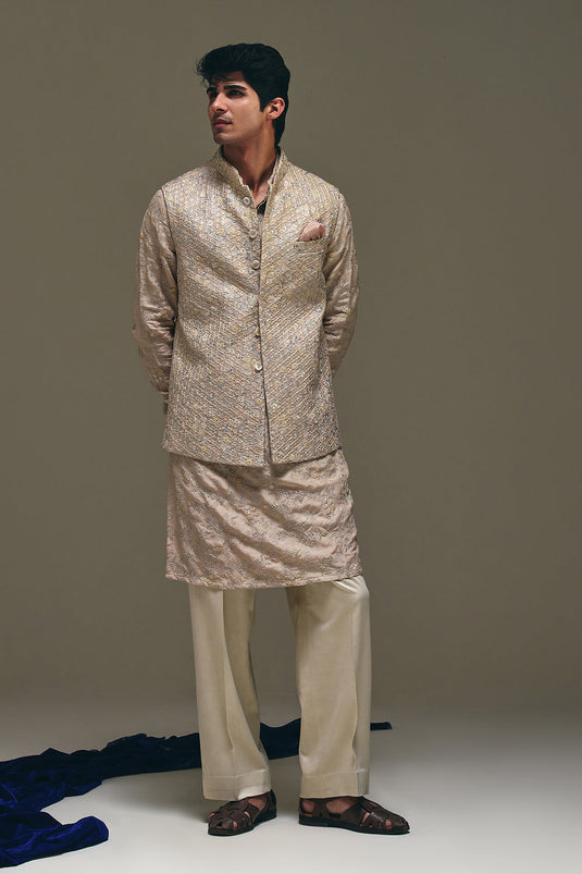 Camellia Nehru Jacket Set
