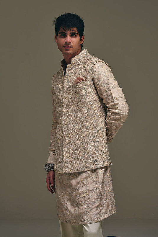 Camellia Nehru Jacket Set