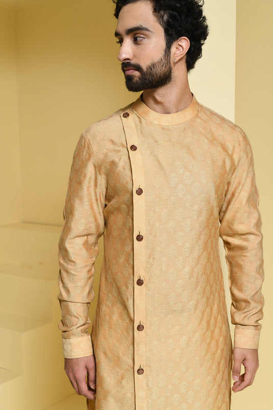 Earthy colour asymmetrical kurta pants
