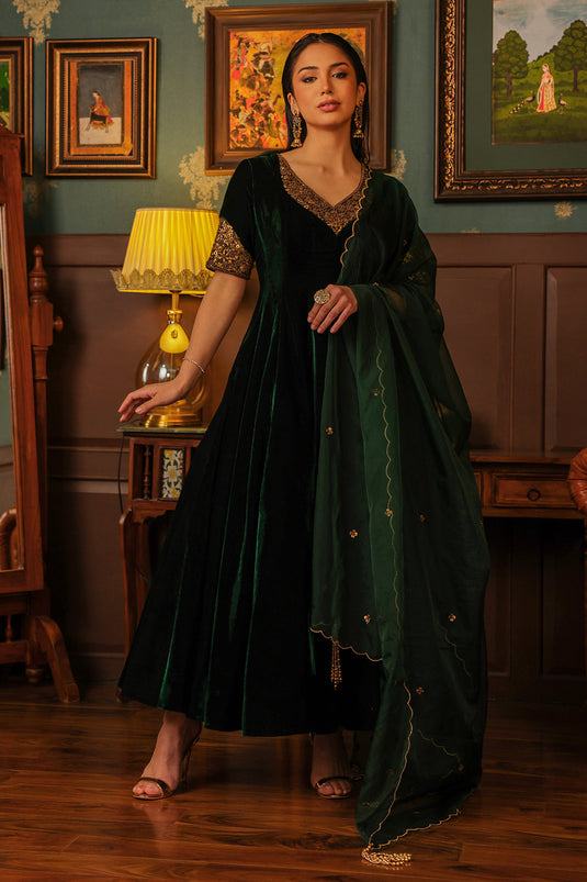 Emerald Anarkali Set