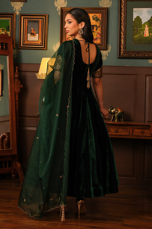 Emerald Anarkali Set