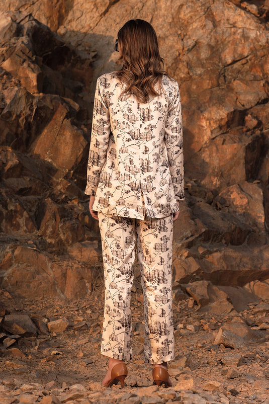 Floral Reverie Long Blazer And Trouser Co-Ord