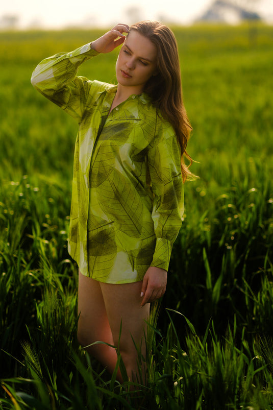 Green Ferns Long Shirt