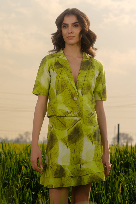 Green Ferns Short Skirt