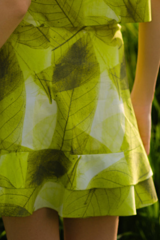 Green Ferns Short Skirt