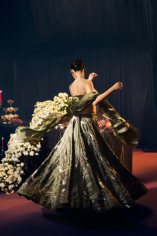 Green Lehenga Set