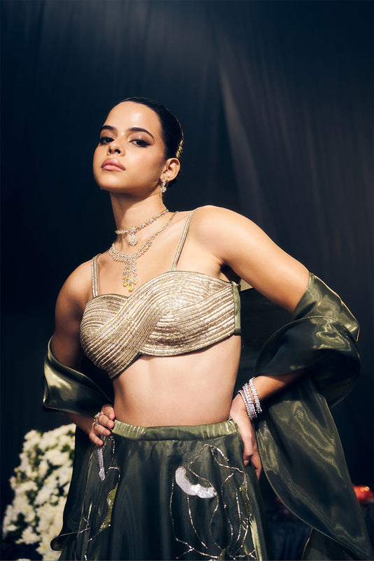 Green Lehenga Set