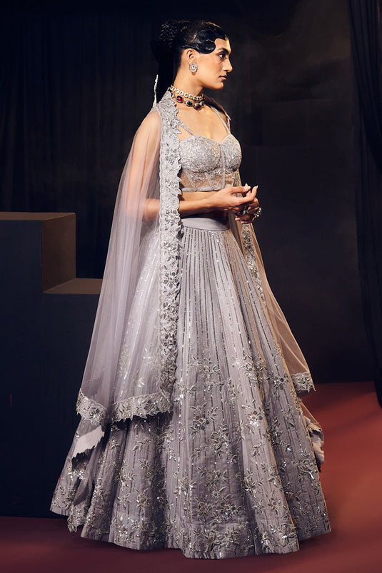 Grey Lehenga Set