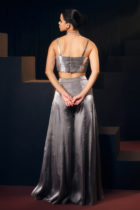 Grey Pallazo Set