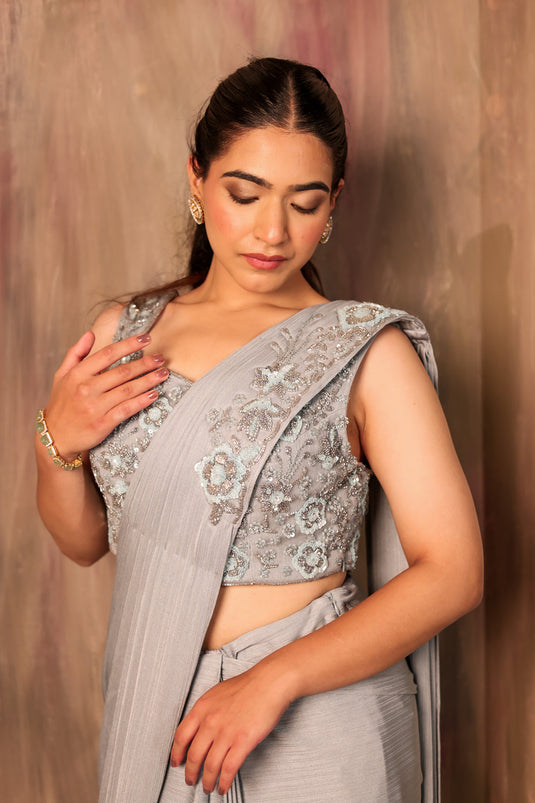 Grey Saree