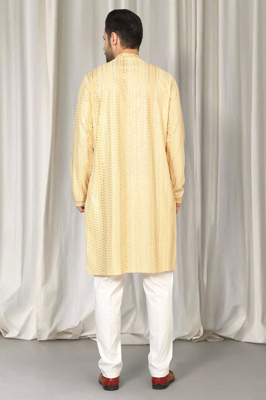 Harshollas Embroidered Kurta With Back Elastic Pants