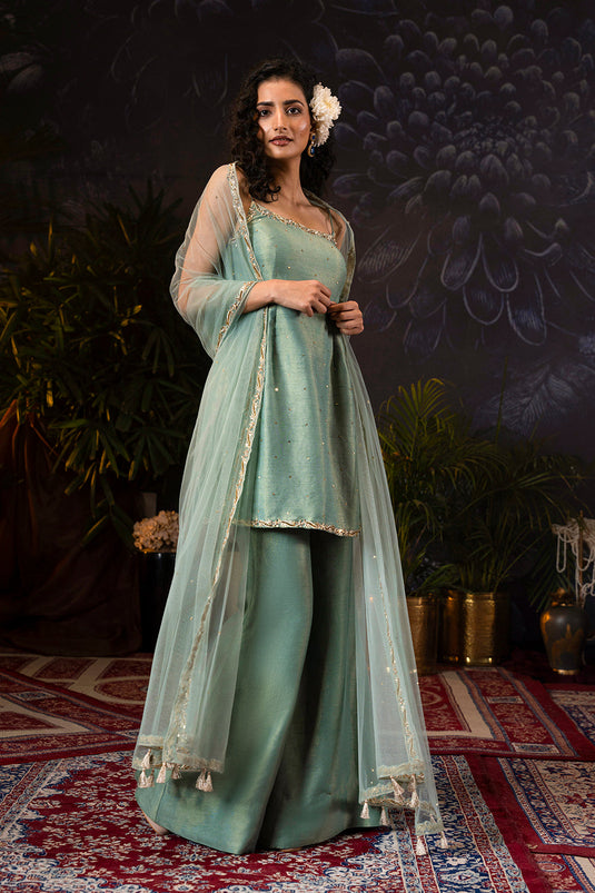 Ice Blue Spaghetti Suit Set