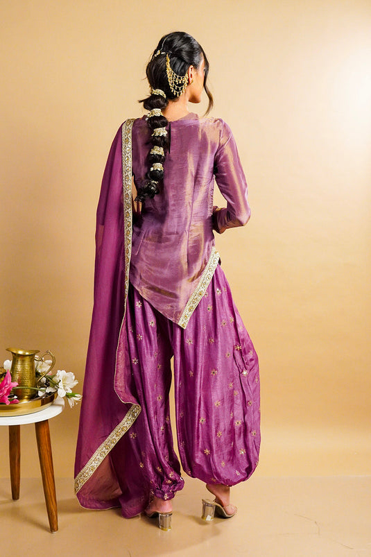 Iris Tissue Kurta with Balloon Pants Set