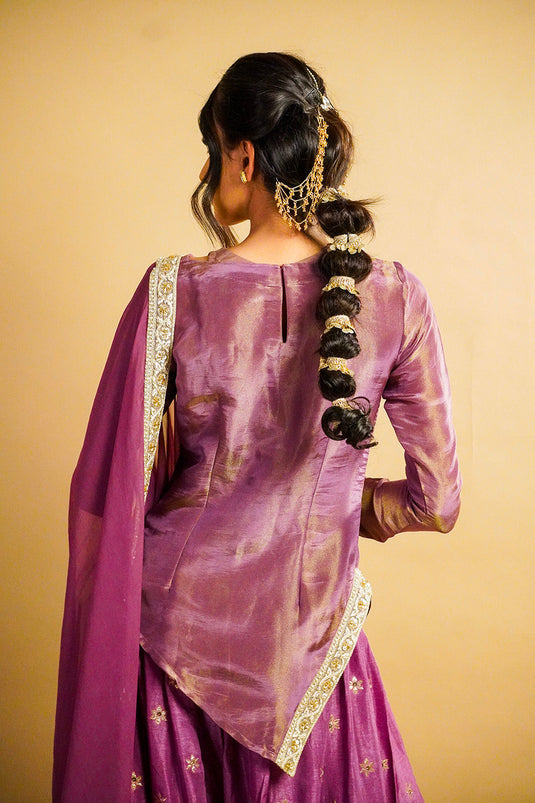 Iris Tissue Kurta with Balloon Pants Set