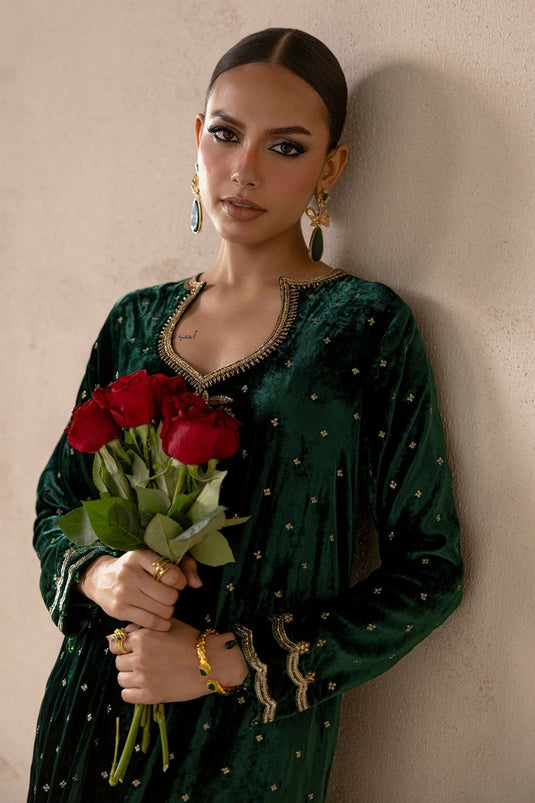 Jade Night Velvet Suit Set