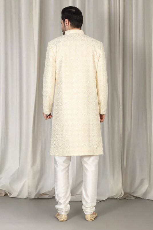Jashne Bahaar Sherwani Set With Kurta , Dupatta And Pants