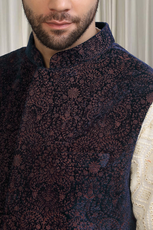 Khaas Intricate Embroidered Velvet Bandi Only