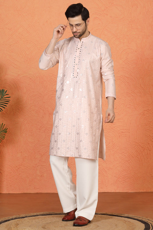 Krish Mirror Embroidered Kurta with Loose Fit Parallel Pants