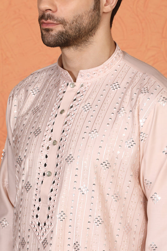 Krish Mirror Embroidered Kurta with Loose Fit Parallel Pants