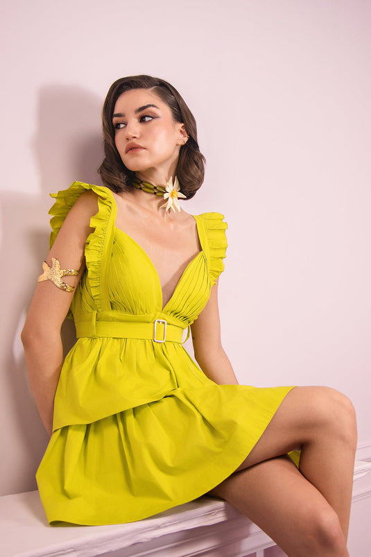 Lush Lime Green Mini Dress