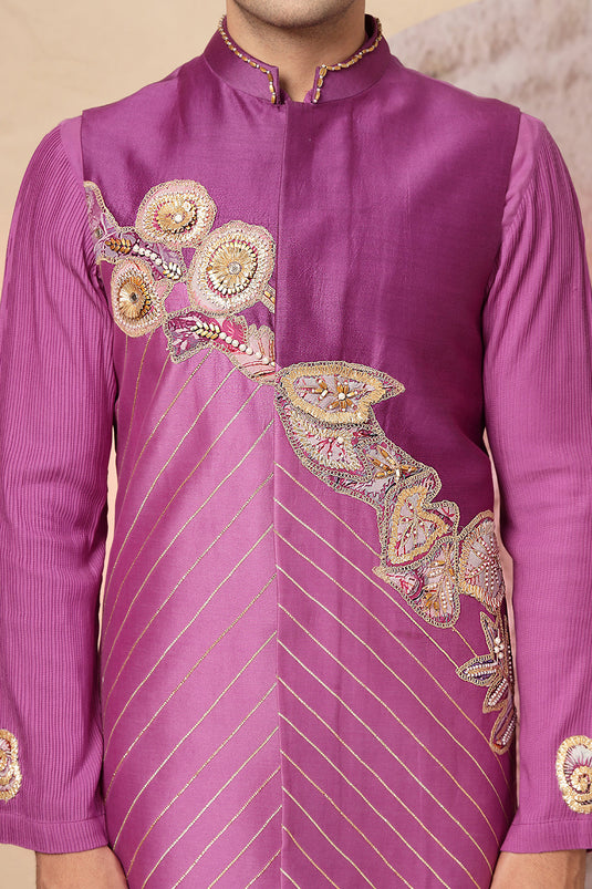 Magenta Kurta Pajama Set