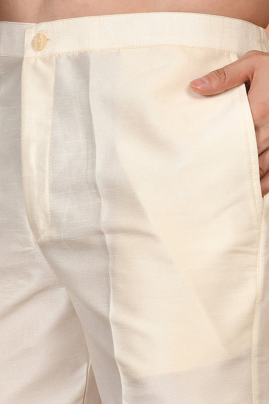 Maharaj Embroidered Kurta with Back Elastic Pants