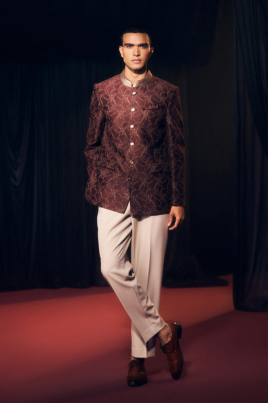 Maroon Blazer Set