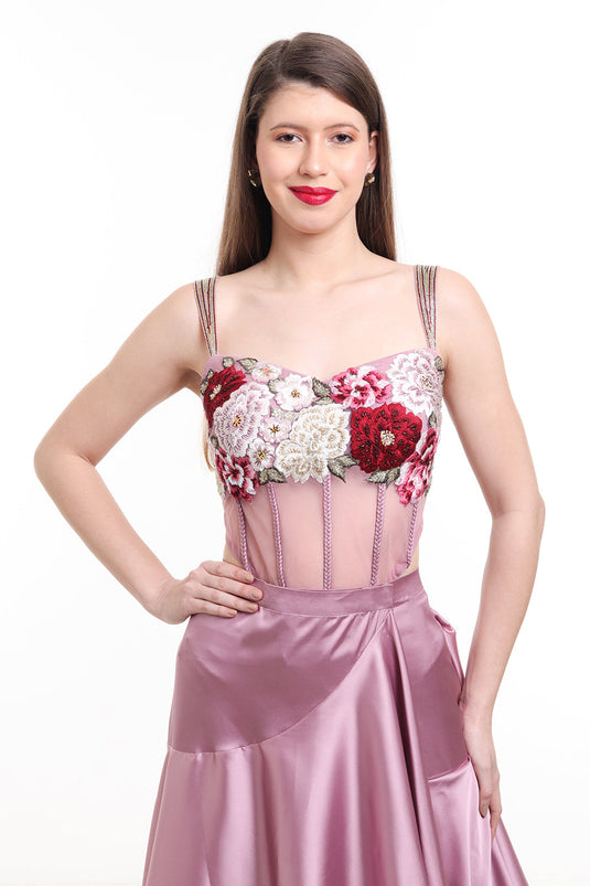 Mauve Drape Saree