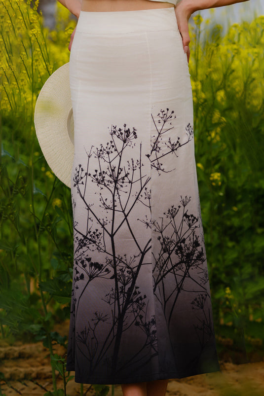 Monochrome Meadow Skirt