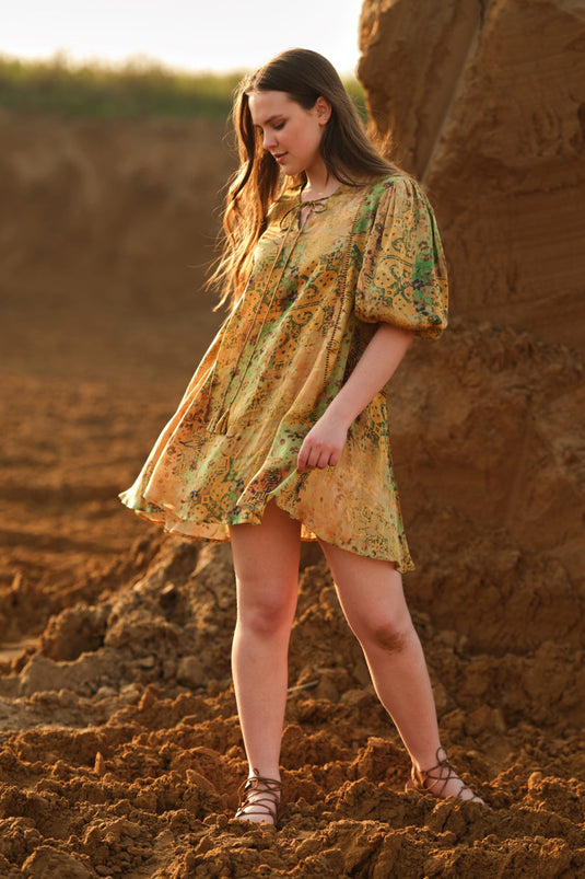 Multi Abstract Shirt Dress