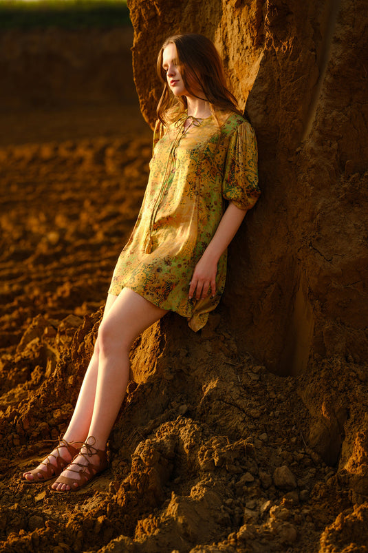 Multi Abstract Shirt Dress
