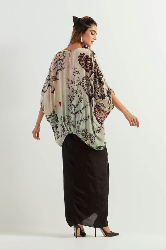 Multi Colour Cape With Skirt