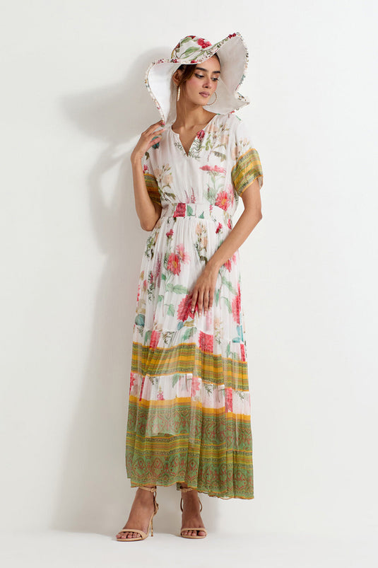 Multi Colour Chiffon Dress