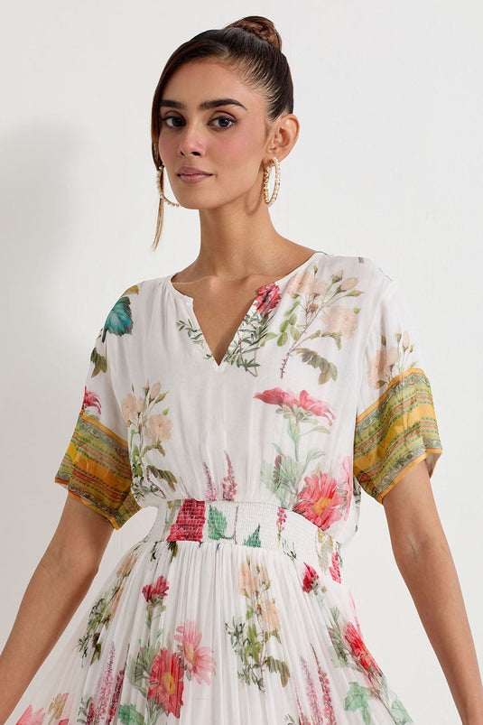 Multi Colour Chiffon Dress