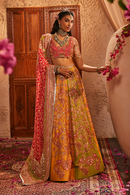 Multi Colour Lehenga Set