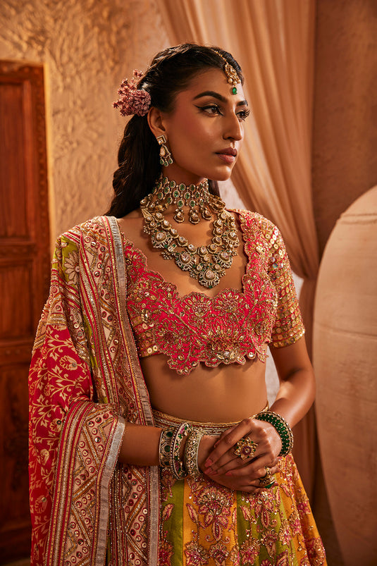 Multi Colour Lehenga Set