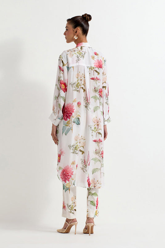 Multi Colour Modal Silk Tunic With Pants