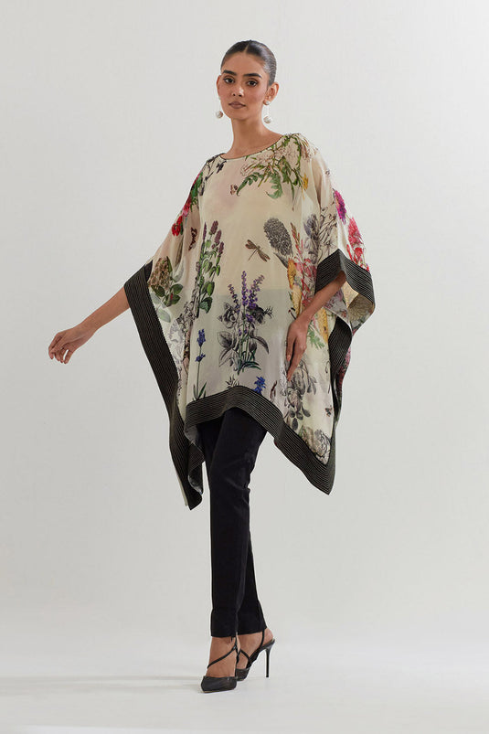 Multi Colour Poncho With Pant