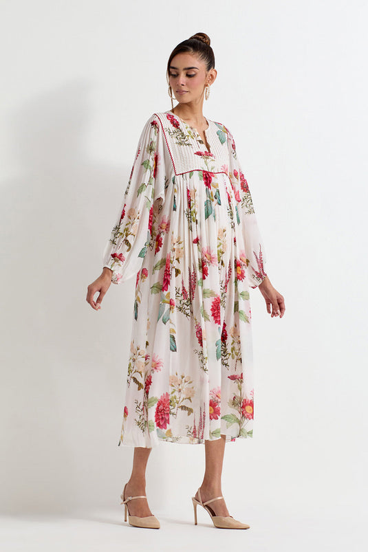 Multi Colour Printed Crepe Dress